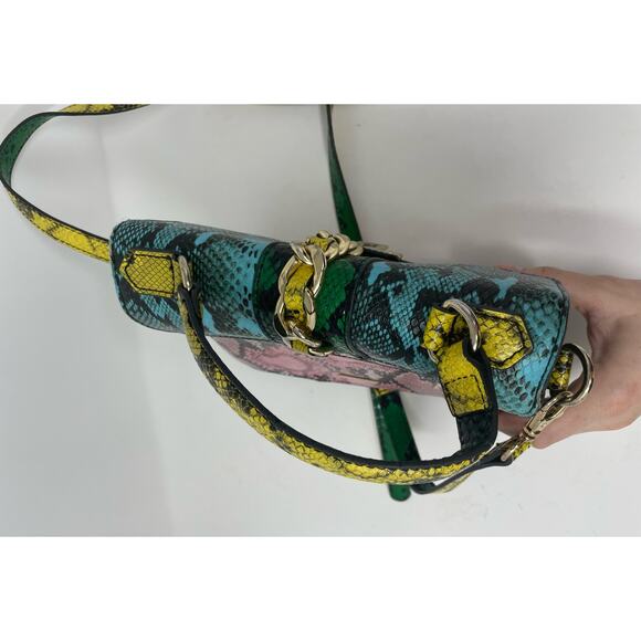 Aldo Glendaa Patchwork Snakeskin Print‎ Handbag Crossbody Bag Purse - Picture 6 of 9